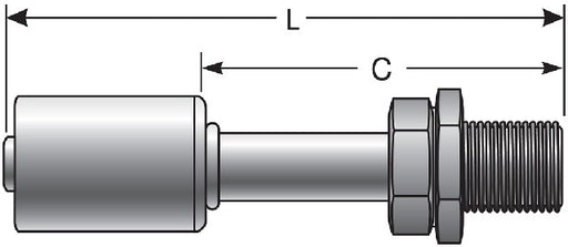 A/C Refrigerant Hose Fitting Gates G47600-0808S