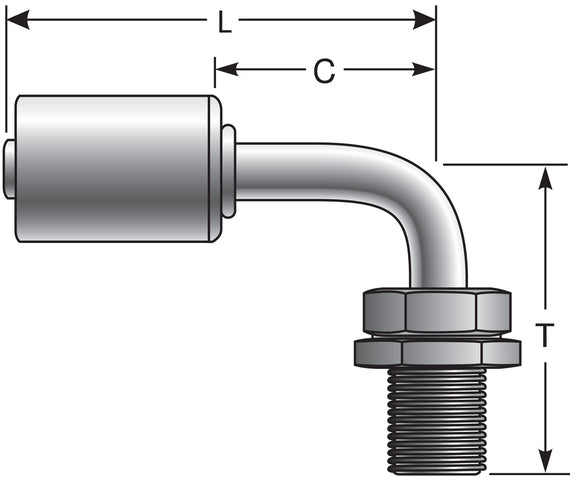 A/C Refrigerant Hose Fitting Gates G47602-0606S