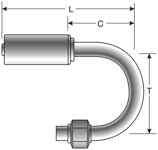 A/C Refrigerant Hose Fitting Gates G47610-1010S