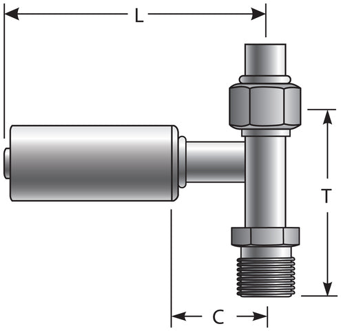 A/C Refrigerant Hose Fitting Gates G47614-0606