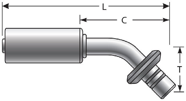 A/C Refrigerant Hose Fitting Gates G47949-1210