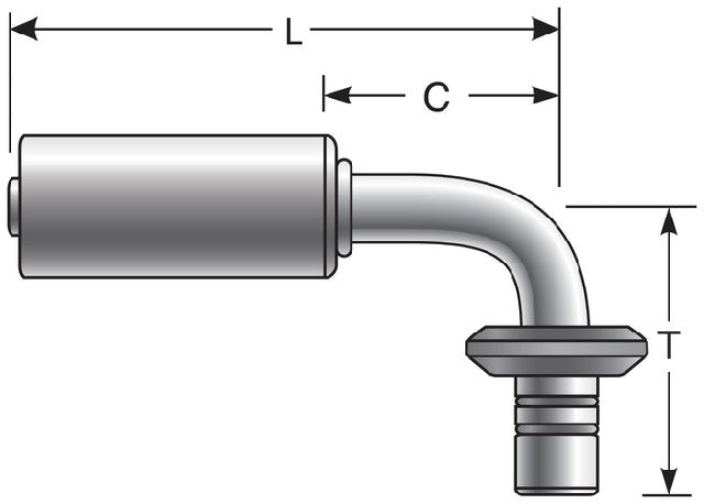 A/C Refrigerant Hose Fitting Gates G47951-1210