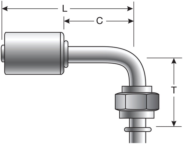 A/C Refrigerant Hose Fitting Gates G47958-1010S