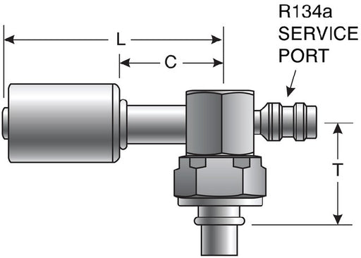 A/C Refrigerant Hose Fitting Gates G47960-1210S