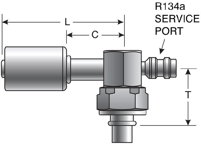 A/C Refrigerant Hose Fitting Gates G47960-1210S