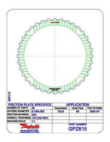 Friction Plates Raybestos Powertrain GPZ615