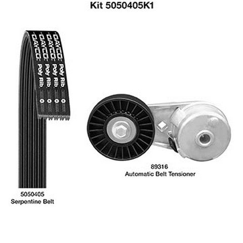 Serpentine Belt Drive Component Kit Dayco 5050405K1