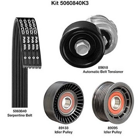 Serpentine Belt Drive Component Kit Dayco 5060840K3