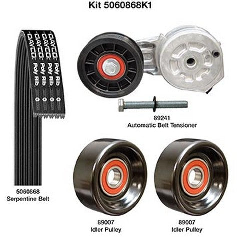 Serpentine Belt Drive Component Kit Dayco 5060868K1