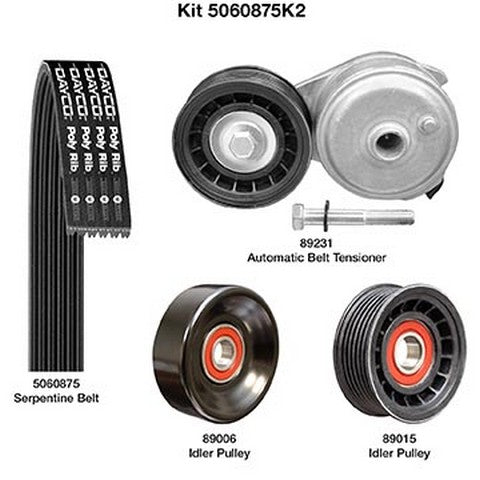 Serpentine Belt Drive Component Kit Dayco 5060875K2