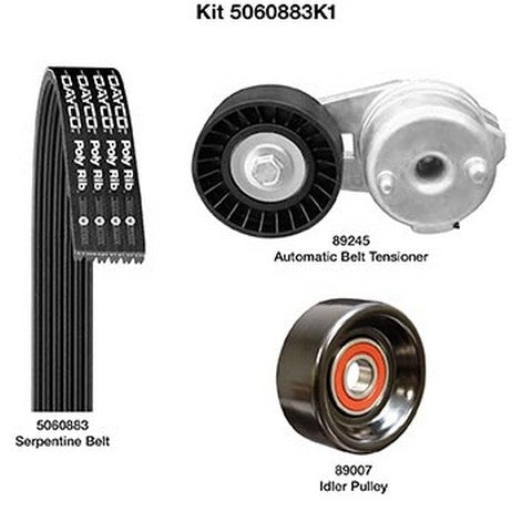 Serpentine Belt Drive Component Kit Dayco 5060883K1
