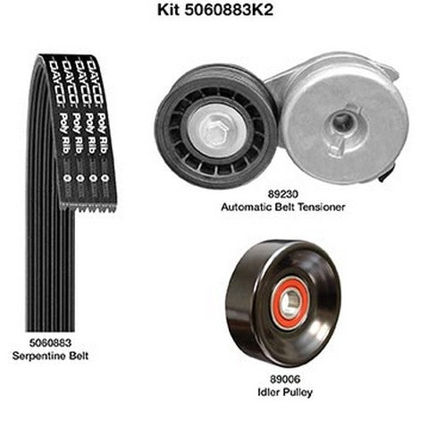 Serpentine Belt Drive Component Kit Dayco 5060883K2
