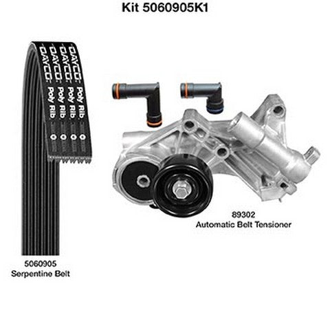 Serpentine Belt Drive Component Kit Dayco 5060905K1