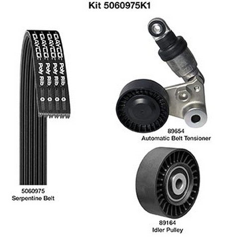 Serpentine Belt Drive Component Kit Dayco 5060975K1