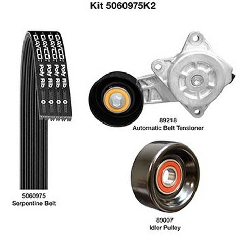 Serpentine Belt Drive Component Kit Dayco 5060975K2