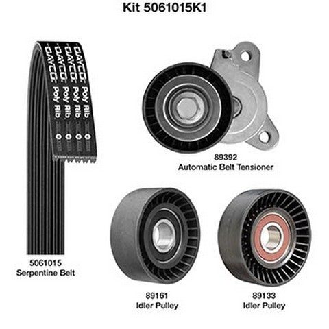 Serpentine Belt Drive Component Kit Dayco 5061015K1