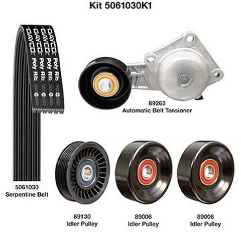 Serpentine Belt Drive Component Kit Dayco 5061030K1