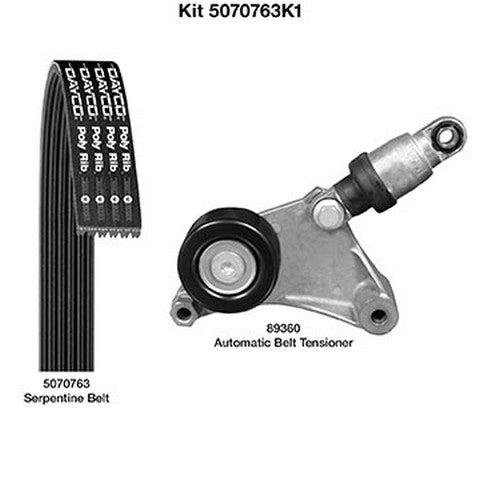 Serpentine Belt Drive Component Kit Dayco 5070763K1