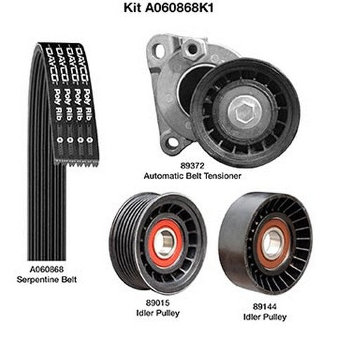 Serpentine Belt Drive Component Kit Dayco A060868K1