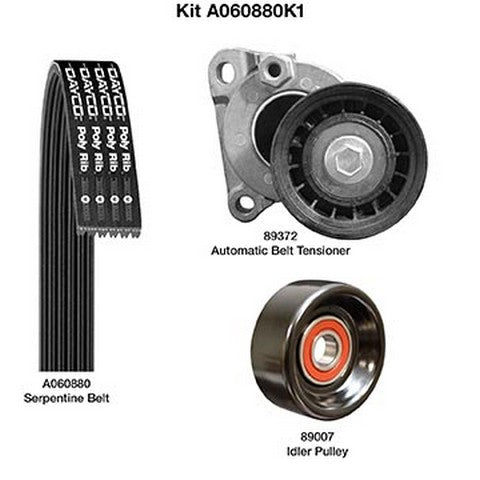 Serpentine Belt Drive Component Kit Dayco A060880K1