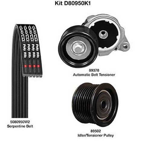 Serpentine Belt Drive Component Kit Dayco D80950K1