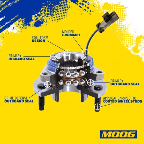 Wheel Bearing and Hub Assembly Moog Chassis 512153