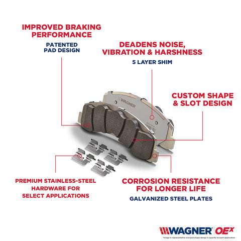 Disc Brake Pad Set Wagner Brake OEX1005