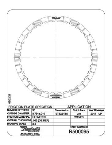 Friction Plates Raybestos Powertrain R500095
