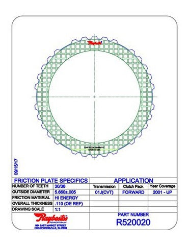 Friction Plates Raybestos Powertrain R520020
