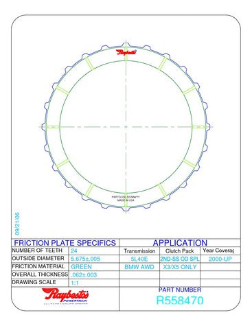 Friction Plates Raybestos Powertrain R558470