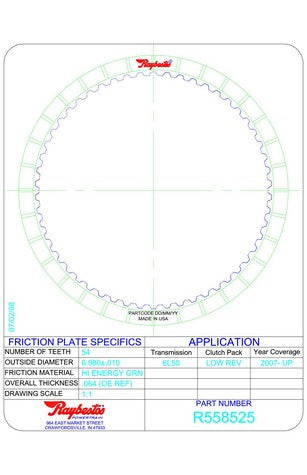 Friction Plates Raybestos Powertrain R558525