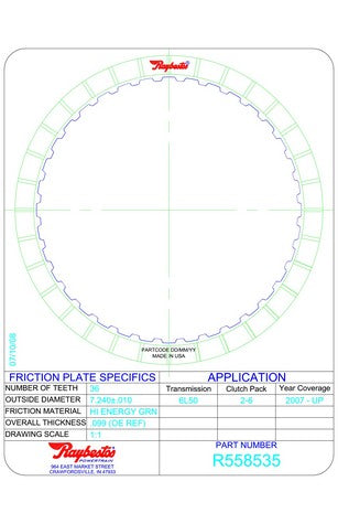 Friction Plates Raybestos Powertrain R558535