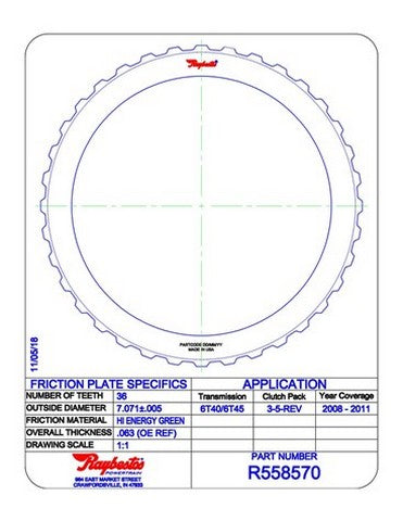 Friction Plates Raybestos Powertrain R558570