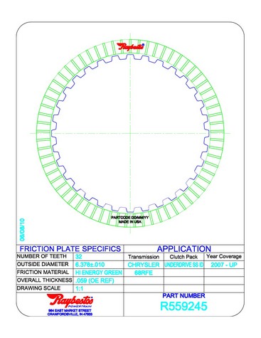 Friction Plates Raybestos Powertrain R559245
