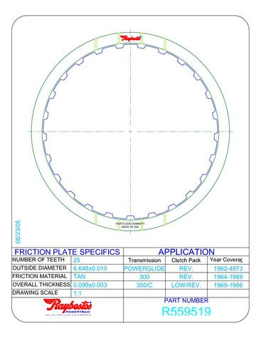 Friction Plates Raybestos Powertrain R559519