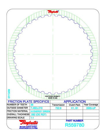 Friction Plates Raybestos Powertrain R559780