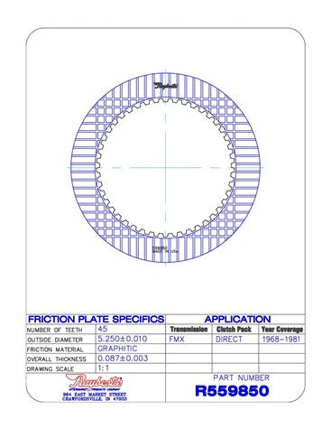 Friction Plates Raybestos Powertrain R559850