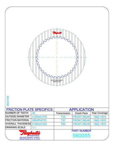 Friction Plates Raybestos Powertrain R560055