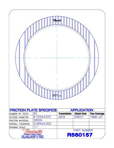 Friction Plates Raybestos Powertrain R560157