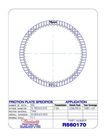 Friction Plates Raybestos Powertrain R560170