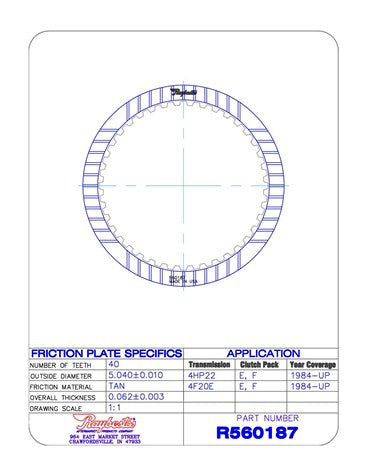 Friction Plates Raybestos Powertrain R560187