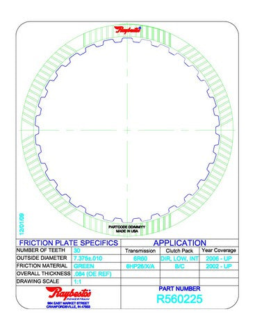 Friction Plates Raybestos Powertrain R560225