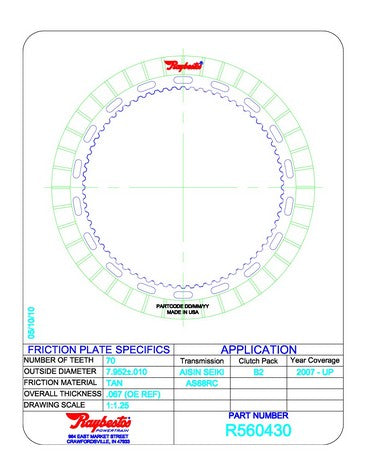Friction Plates Raybestos Powertrain R560430