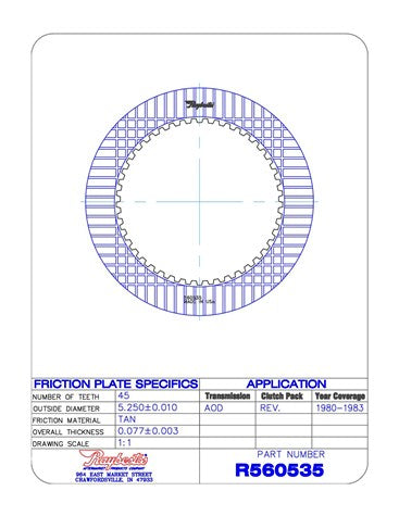 Friction Plates Raybestos Powertrain R560535