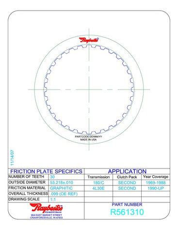 Friction Plates Raybestos Powertrain R561310