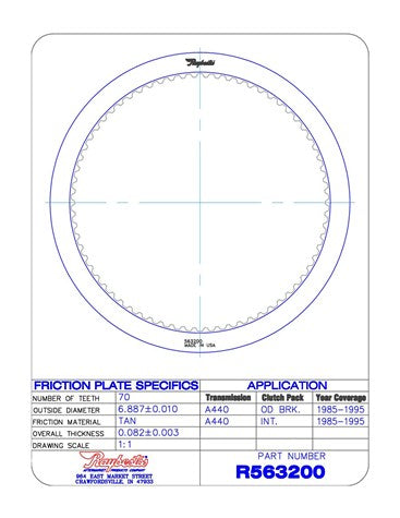 Friction Plates Raybestos Powertrain R563200