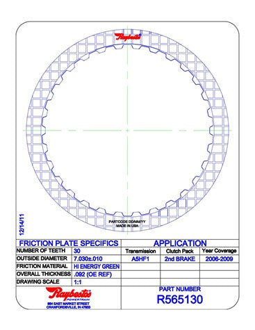 Friction Plates Raybestos Powertrain R565130