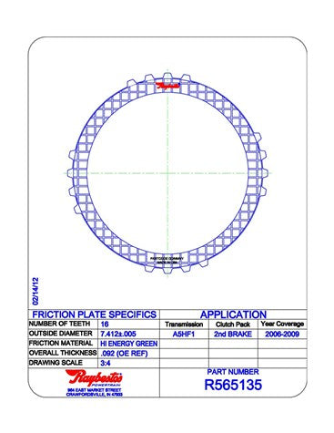 Friction Plates Raybestos Powertrain R565135