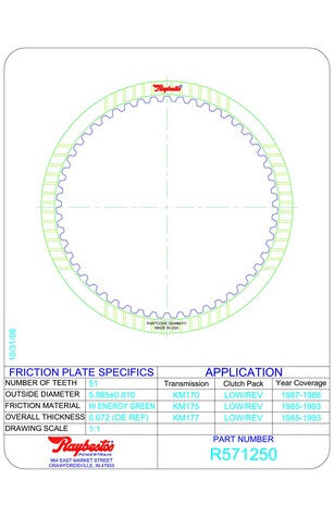 Friction Plates Raybestos Powertrain R571250