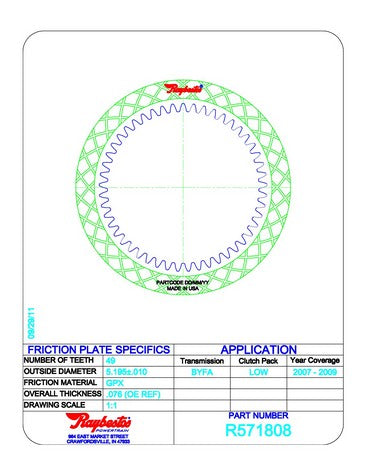 Friction Plates Raybestos Powertrain R571808